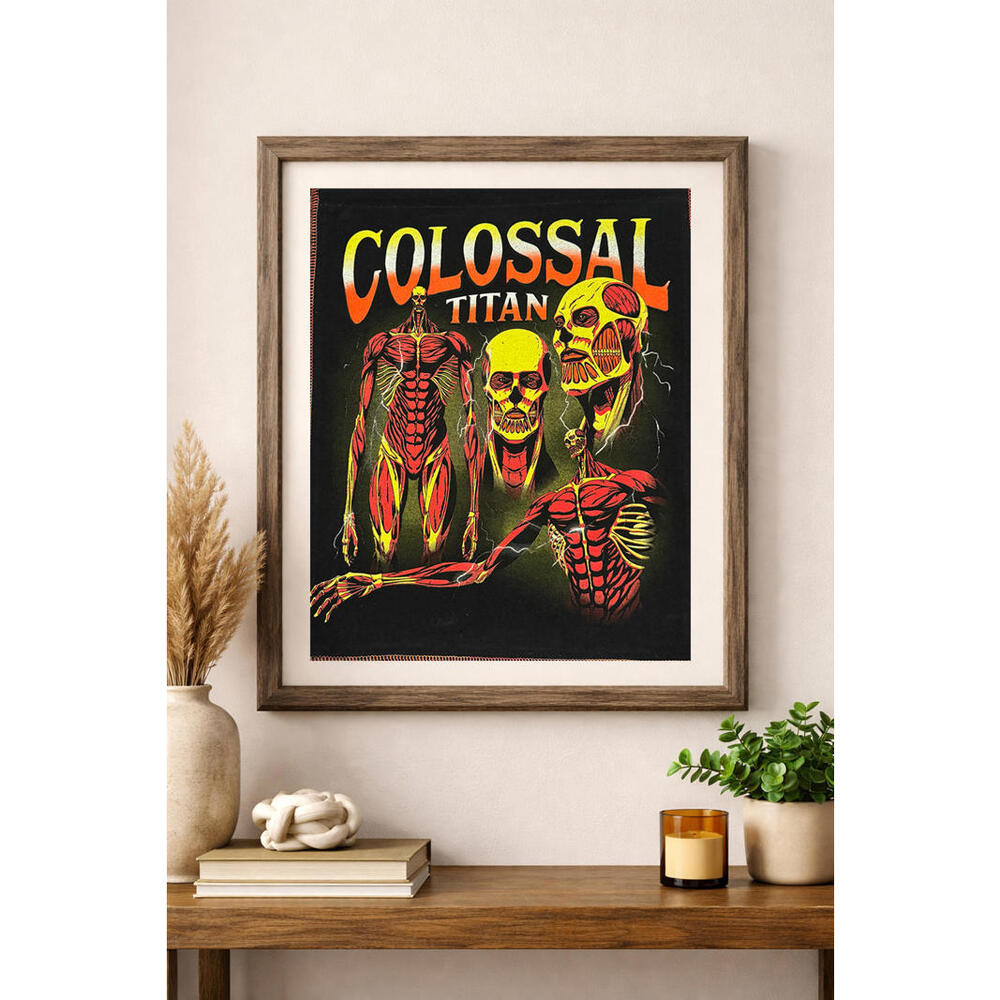 two face threads colossal attack on titan biggie patch custom wall art decor